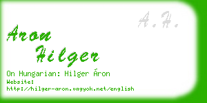 aron hilger business card