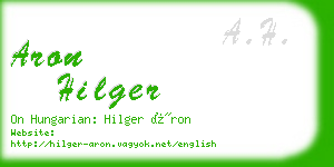 aron hilger business card